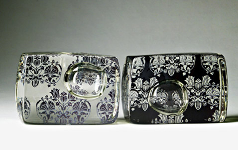 Abstract glass artwork