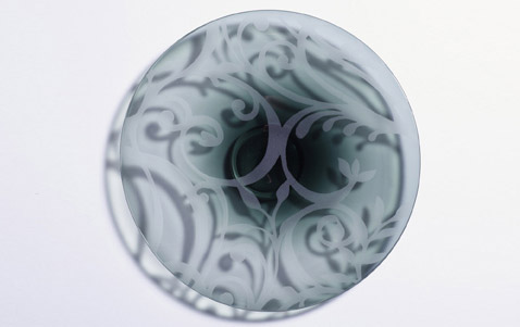 Abstract glass artwork