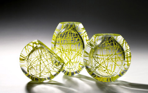 Abstract glass artwork