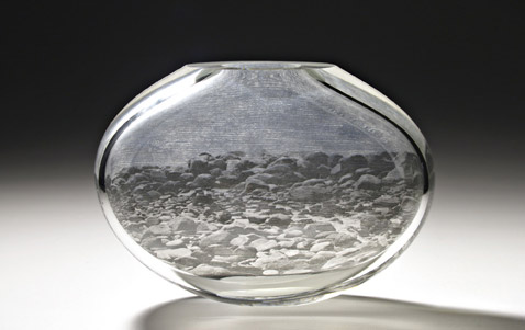 Abstract glass artwork