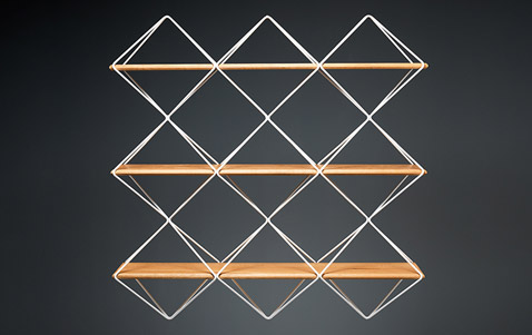 Mesh shelving unit