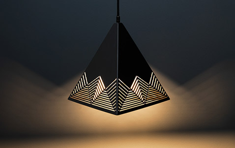 Peak shaped lamp